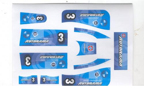 Autorama Estrela Evolution Nova Gera��o Adesivo 2005 Carro Azu
